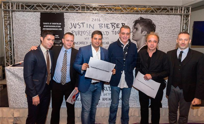 Justin Bieber 9. studenog 2016. u Areni Zagreb