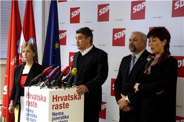 Konferencija za medije koalicije Hrvatska raste u sjedištu SDP-a