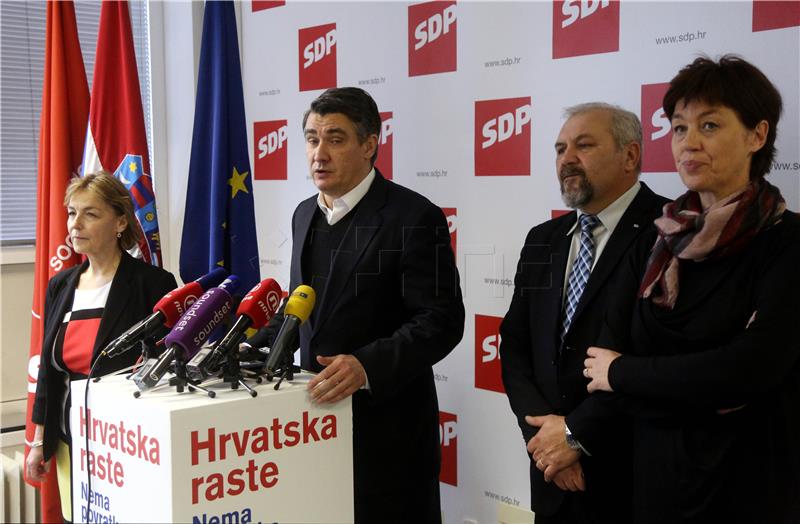 Konferencija za medije koalicije Hrvatska raste u sjedištu SDP-a