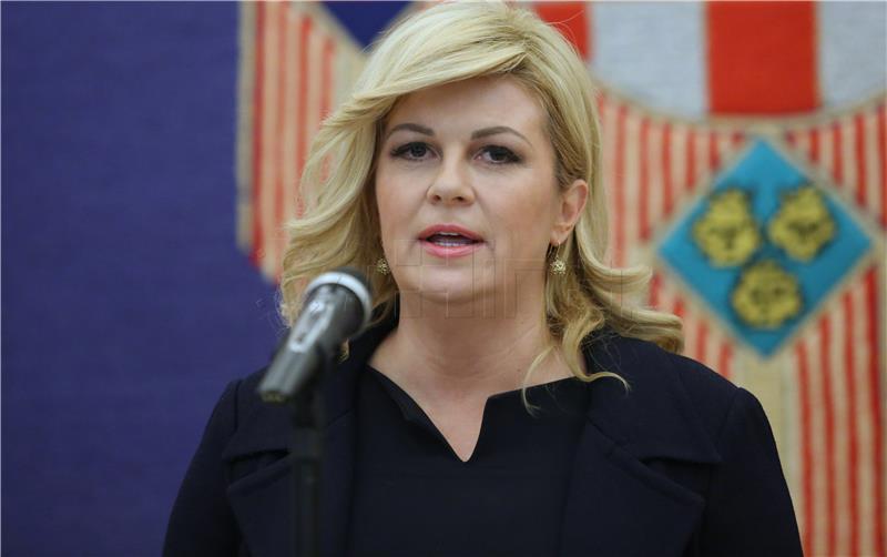  Predsjednica RH Kolinda Grabar-Kitarović dala je izjavu za medije 