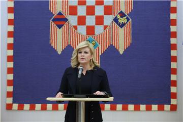  Predsjednica RH Kolinda Grabar-Kitarović dala je izjavu za medije 