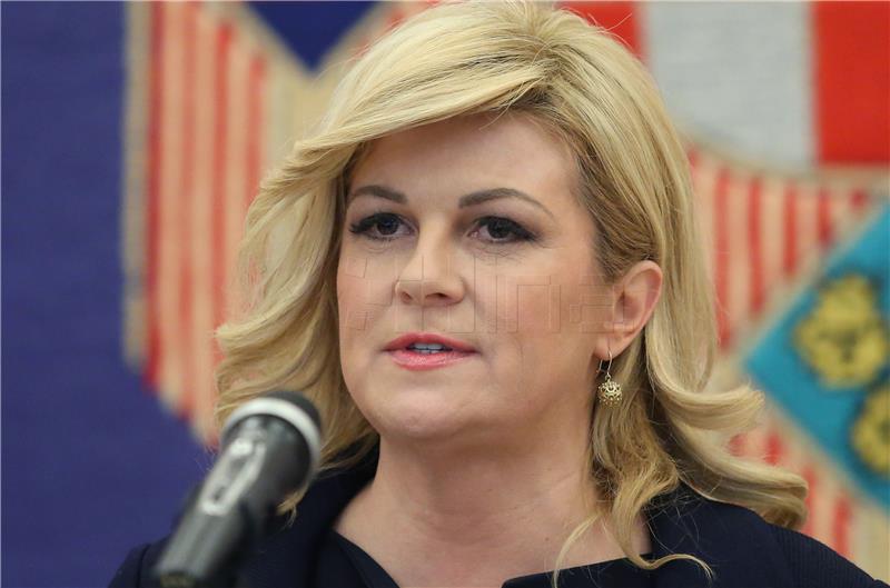 Predsjednica RH Kolinda Grabar-Kitarović dala je izjavu za medije