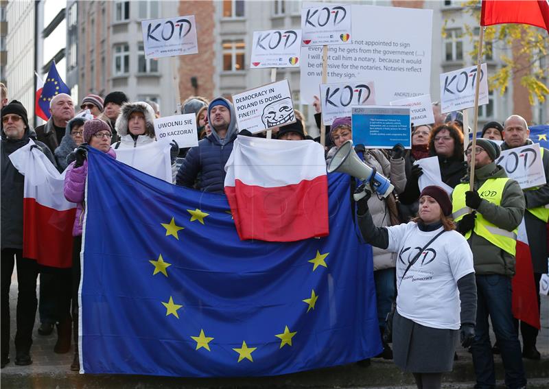 BELIGUM POLAND EU PROTEST