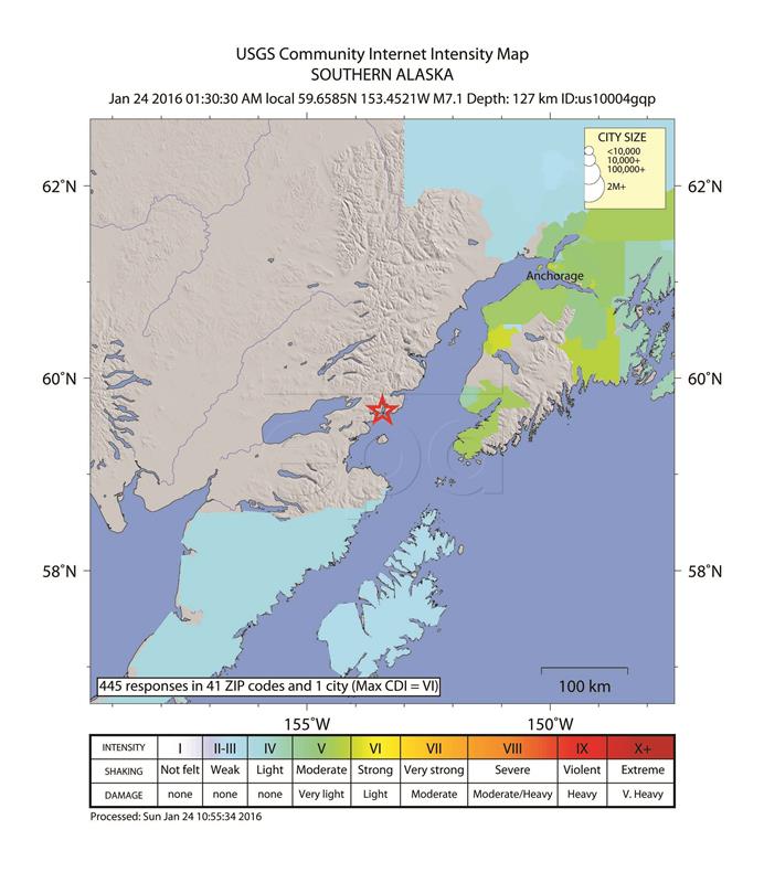 USA ALASKA EARTHQUAKE