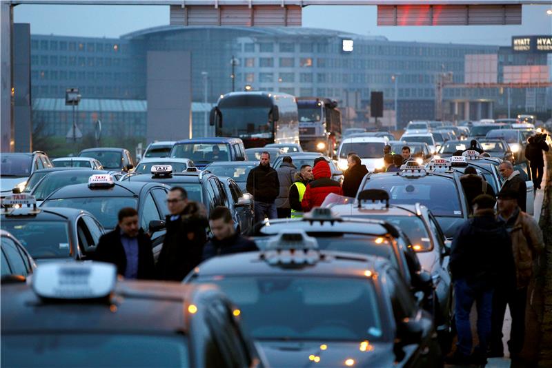 FRANCE TAXI DRIVERS STRIKE