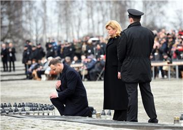 Croatian, Polish presidents in Auschwitz: Never again!