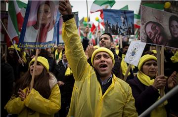 FRANCE ROUHANI VISIT PROTEST