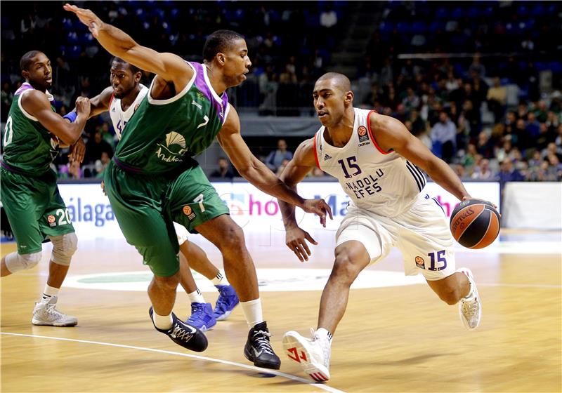 Euroliga: Anadolu Efes uspješan u Malagi