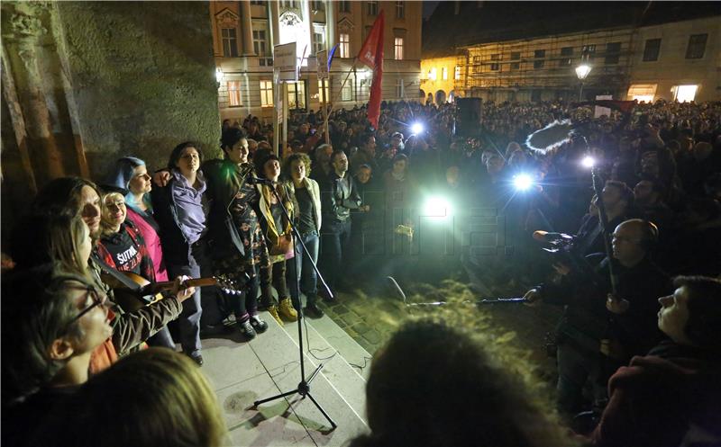 "Traitors" protest held in downtown Zagreb