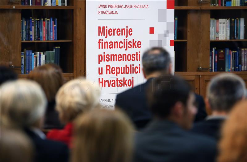 Predstavljeni rezultati istraživanja "Mjerenje financijske pismenosti u RH"