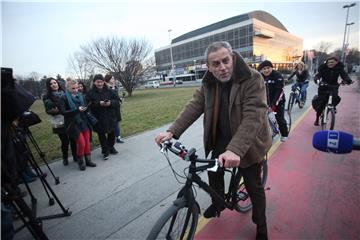 Bandić obilježio Međunarodni dan zimske vožnje biciklom na posao