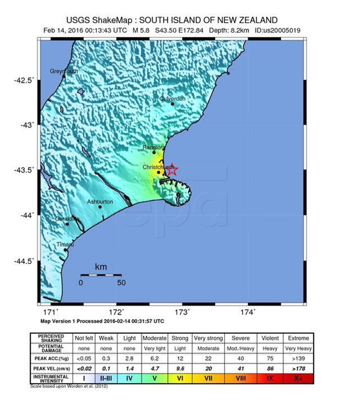 NEW ZEALAND EARTHQUAKE