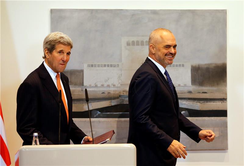 ALBANIA USA JOHN KERRY DIPLOMACY