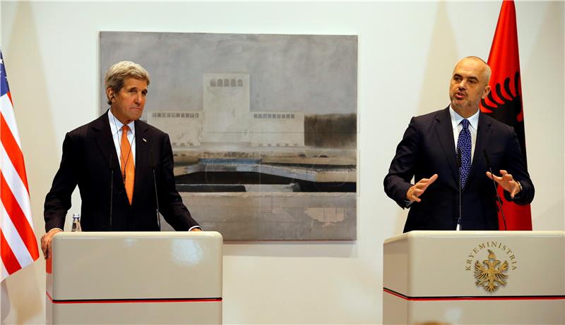 ALBANIA USA JOHN KERRY DIPLOMACY