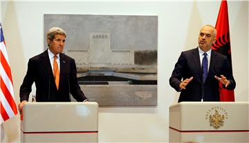 ALBANIA USA JOHN KERRY DIPLOMACY