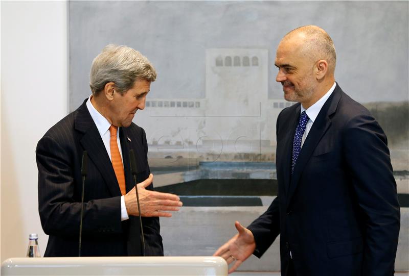 ALBANIA USA JOHN KERRY DIPLOMACY