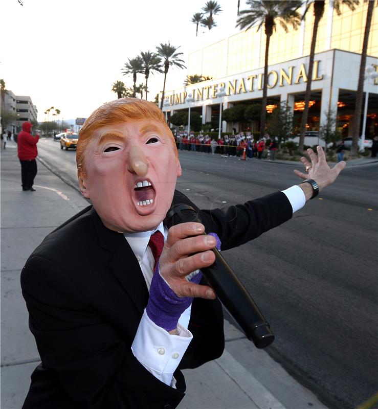 USA ELECTIONS NEVADA TRUMP PROTEST