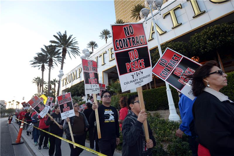 USA ELECTIONS NEVADA TRUMP PROTEST