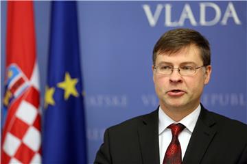 Konferencija za medije premijera Oreškovića i Valdisa Dombrovskisa