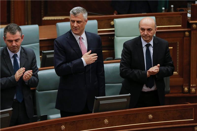 Thaci elected by parliament as new Kosovo president