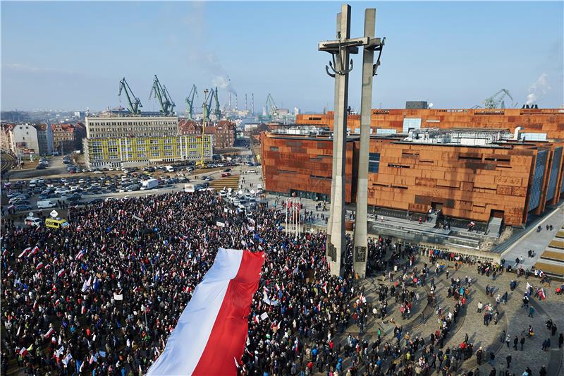 POLAND LECH WALESA SUPPORT RALLY