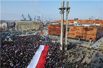 POLAND LECH WALESA SUPPORT RALLY