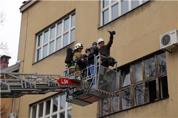 Karlovac: Vježba spašavanja u Mješovitoj industrijsko-obrtničkoj školi