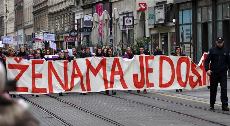 Prosvjedna akciju u povodu Međunarodnog dana žena