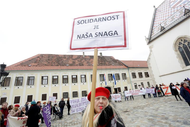 Prosvjedna akciju u povodu Međunarodnog dana žena