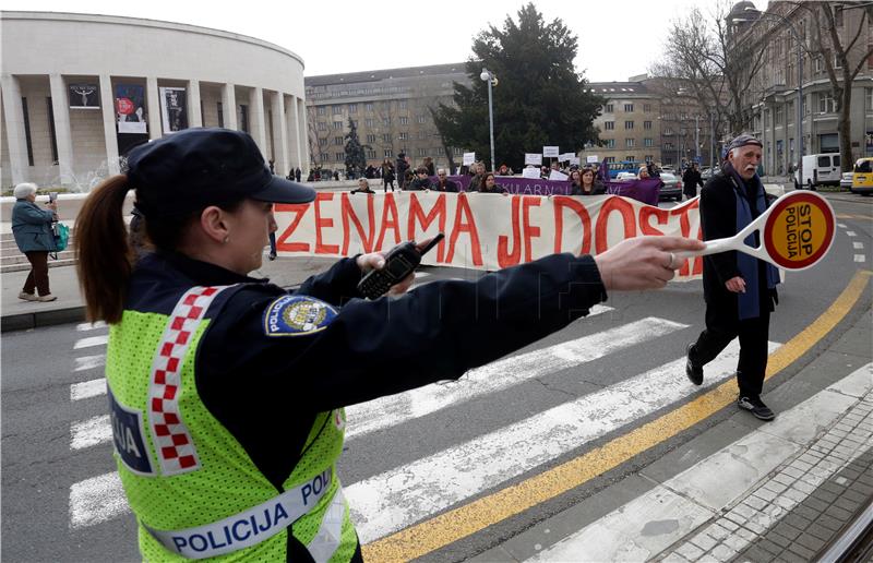 Protest rally held in Zagreb to mark Int'l Women's Day