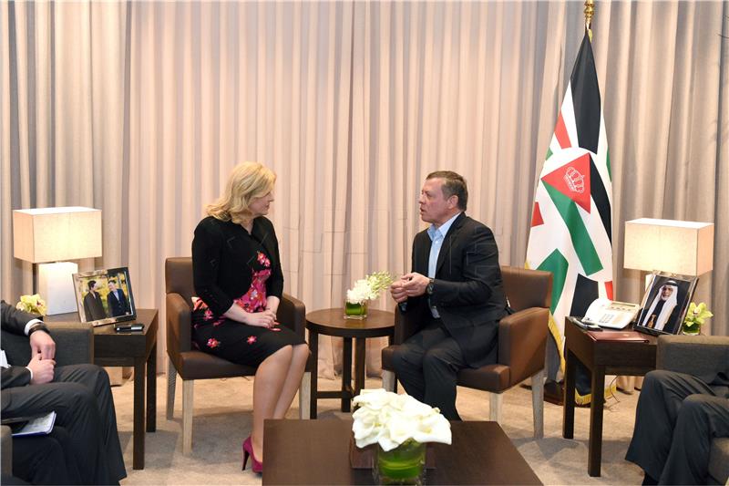 Grabar-Kitarovic invites King Abdullah II of Jordan to visit Croatia