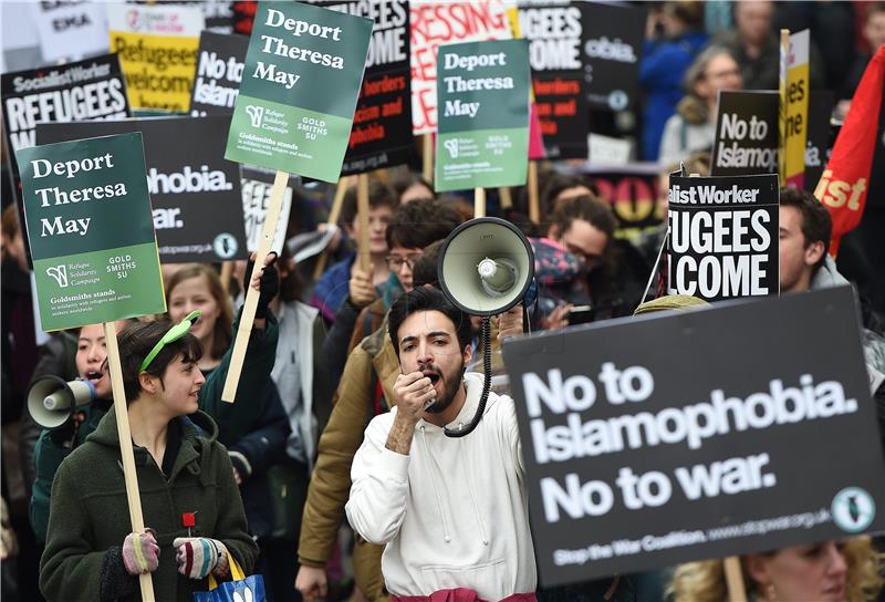 BRITAIN PROTESTS REFUGEES WELCOME