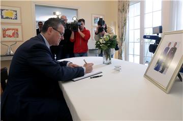 PM Oreskovic signs book of condolences; Belgian ambassador says touched