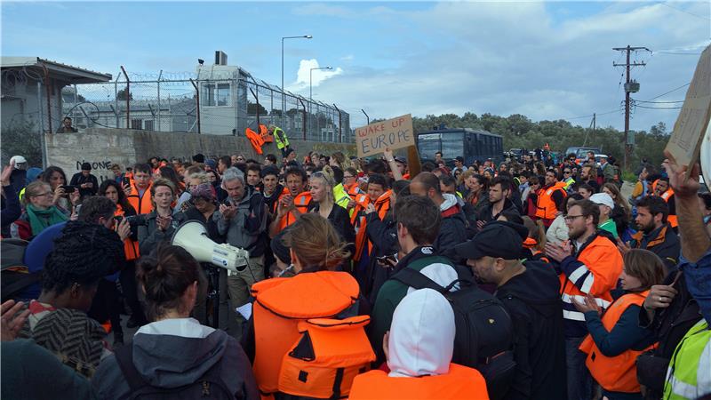 GREECE MIGRATION REFUGEES LESVOS PROTEST