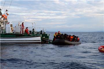 GREECE LESBOS REFUGEES FRONTEX RESCUE