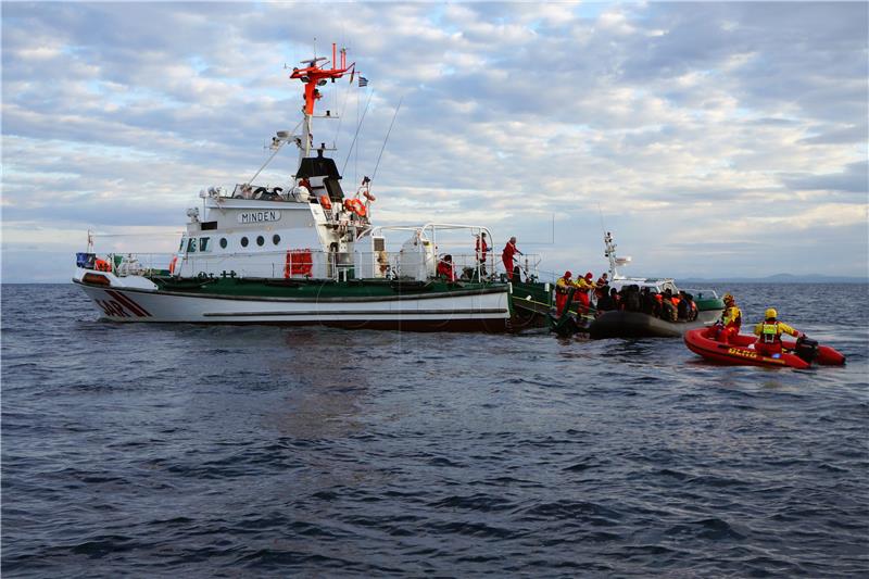 GREECE LESBOS REFUGEES FRONTEX RESCUE