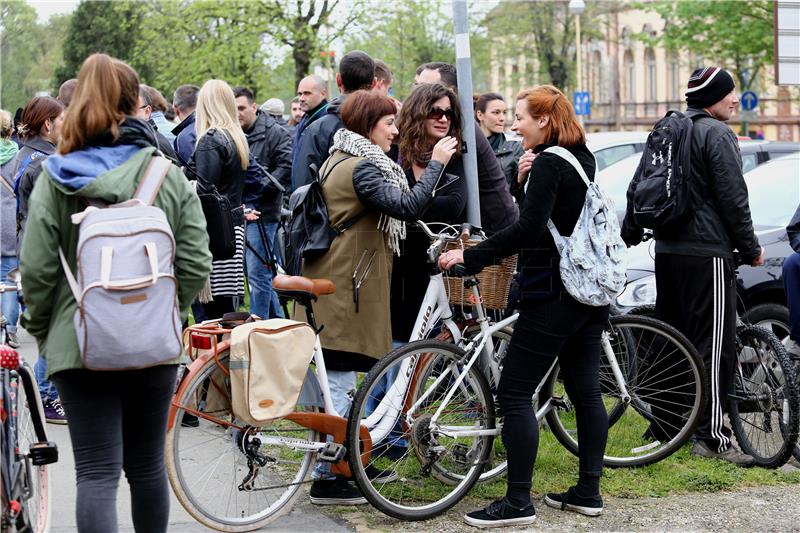 Osijek: prosvjed protiv prekomjernog kažnjavanja biciklista