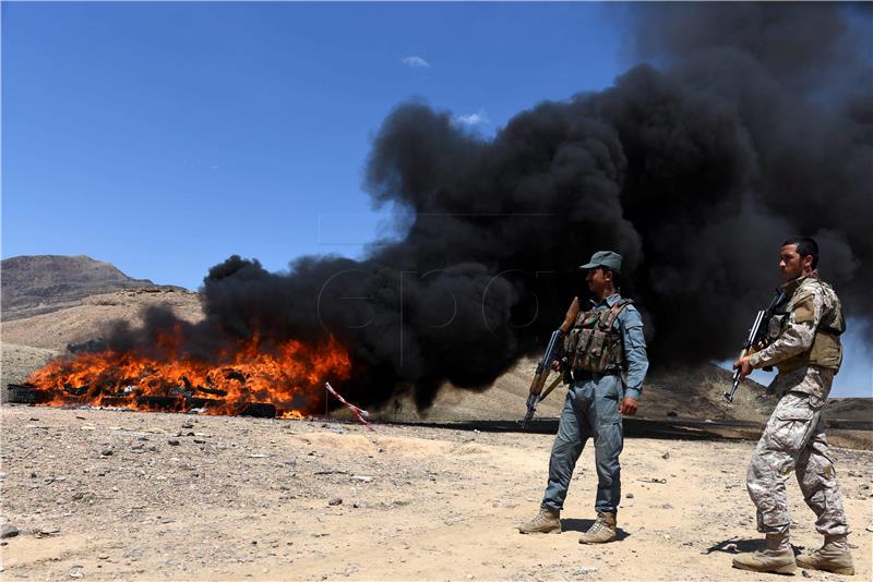 AFGHANISTAN DRUGS BURNING