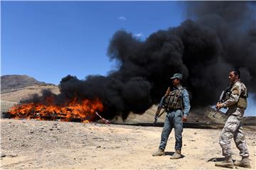 AFGHANISTAN DRUGS BURNING