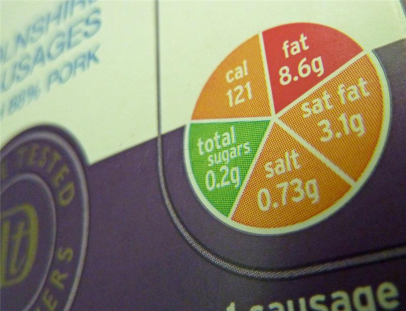 Traffic light labelling on food