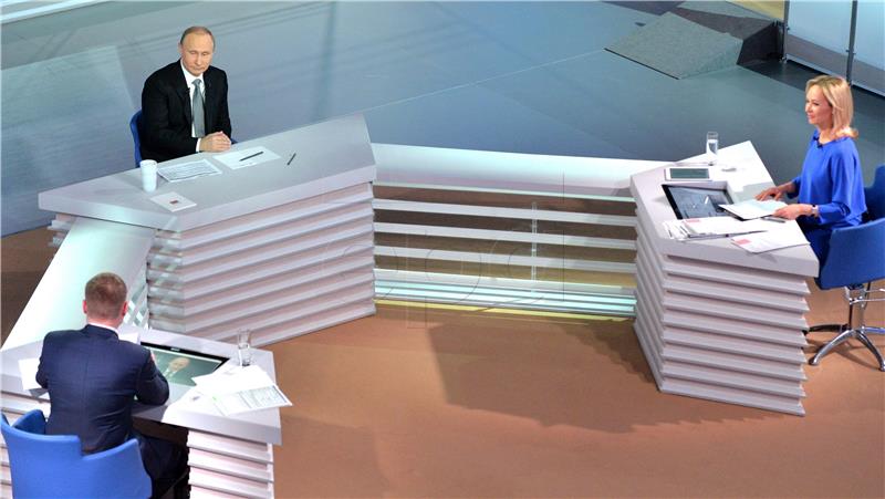 RUSSIA PUTIN LIVE-BROADCAST NATIONWIDE Q&A SESSION