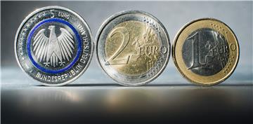 GERMANY CURRENCY FIVE EURO COIN