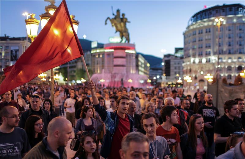 FYROM WIRETAPPING AMNESTY PROTEST