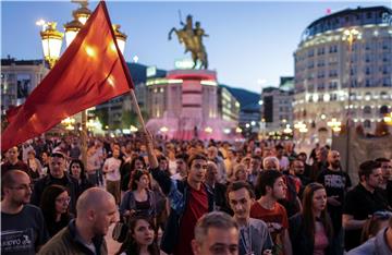 FYROM WIRETAPPING AMNESTY PROTEST