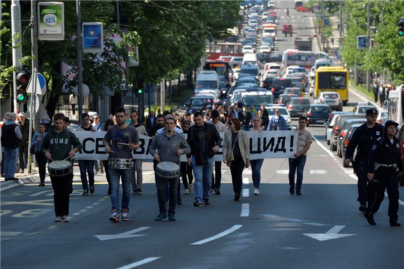 Performans beogradskih studenta uz obljetnicu Jasenovca