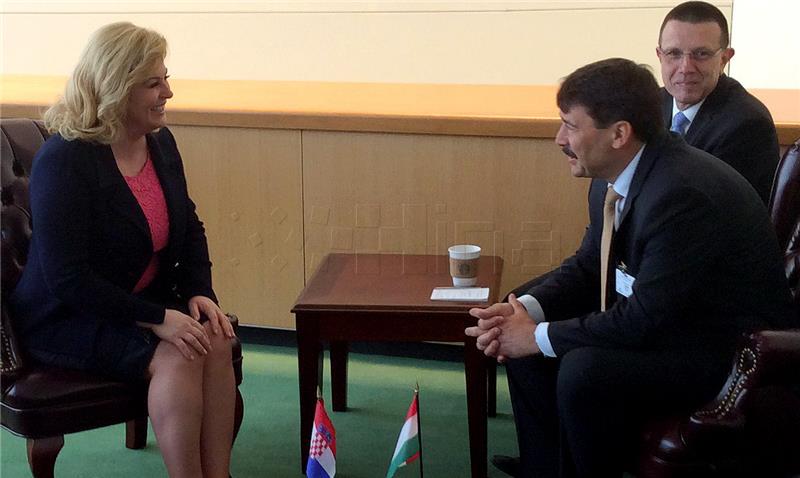 Croatian, Hungarian presidents meet on fringes of UN General Assembly debate 