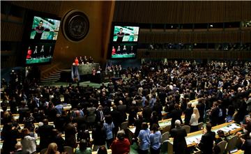 USA UN CLIMATE AGREEMENT SIGNING