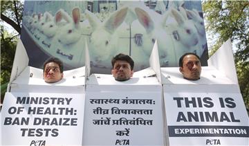 INDIA PETA PROTEST FOR ANIMALS