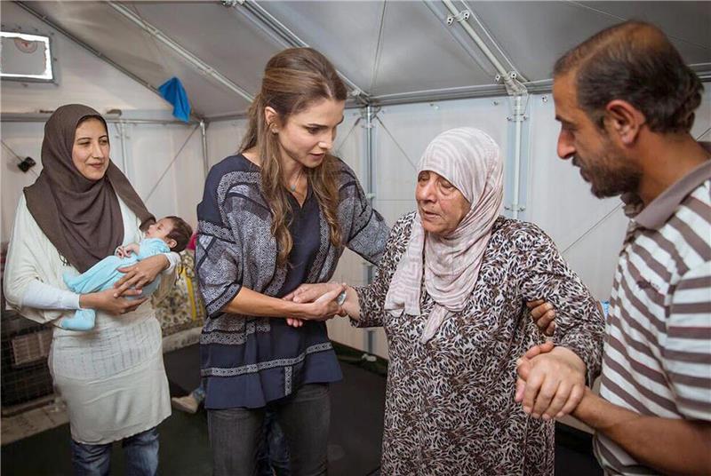 GREECE JORDAN QUEEN RANIA REFUGEES