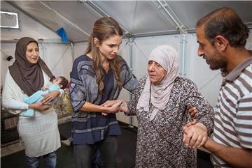 GREECE JORDAN QUEEN RANIA REFUGEES